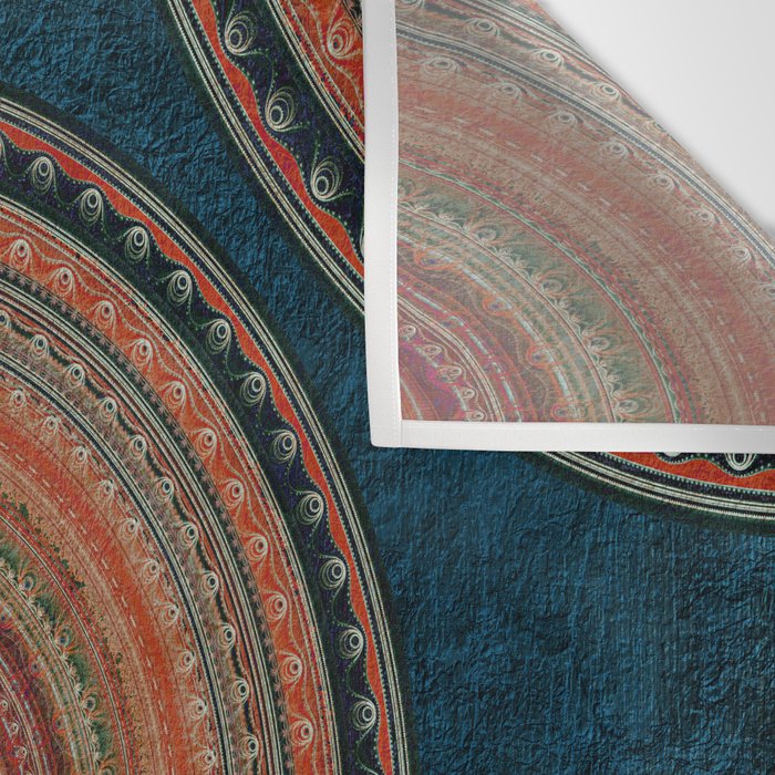 Earth Tone Colored Mandala Wall Tapestry Gallery Image 3