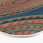 Earth Tone Colored Mandala Bath Mat Gallery Image 3