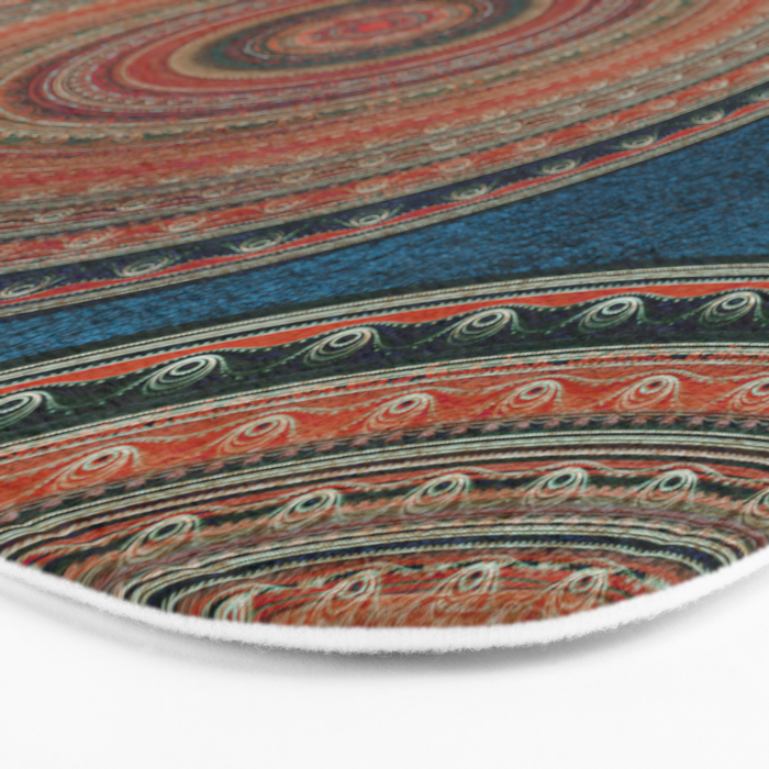 Earth Tone Colored Mandala Bath Mat Gallery Image 3