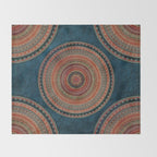 Earth Tone Colored Mandala Throw Blanket Gallery Image 2
