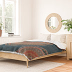 Earth Tone Colored Mandala Duvet Cover Gallery Image 2