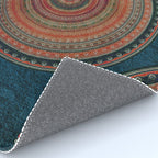 Earth Tone Colored Mandala Rug Gallery Image 4