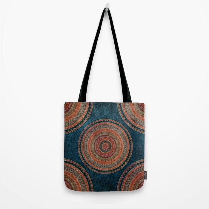 Earth Tone Colored Mandala Tote Bag Gallery Image 2