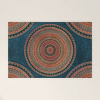 Earth Tone Colored Mandala Welcome Mat Gallery Image 1