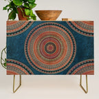 Earth Tone Colored Mandala Credenza Gallery Image 1