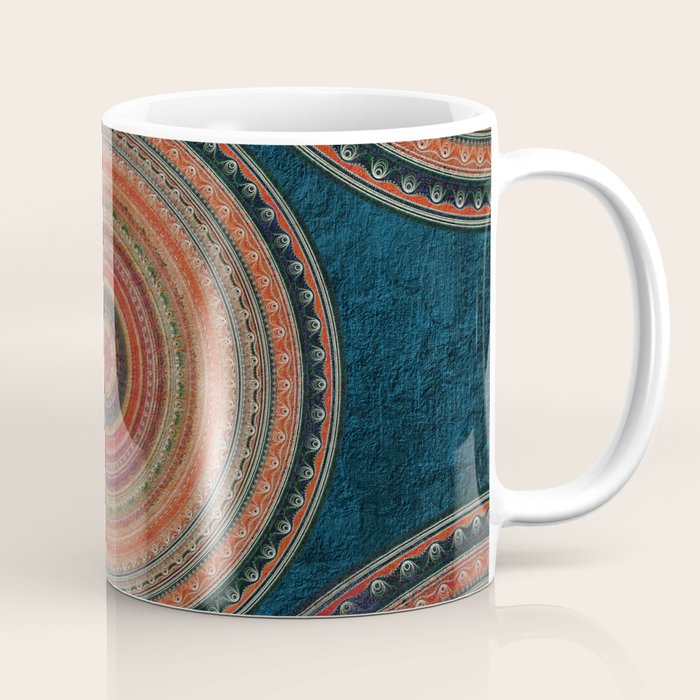 Earth Tone Colored Mandala Coffee Mug Gallery Image 1