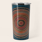 Earth Tone Colored Mandala Travel Mug Gallery Image 1