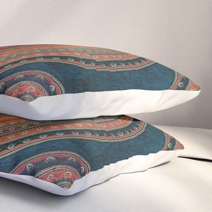 Earth Tone Colored Mandala Pillow Sham Gallery Image 3
