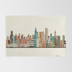 chicago city skyline Rug Gallery Image 2