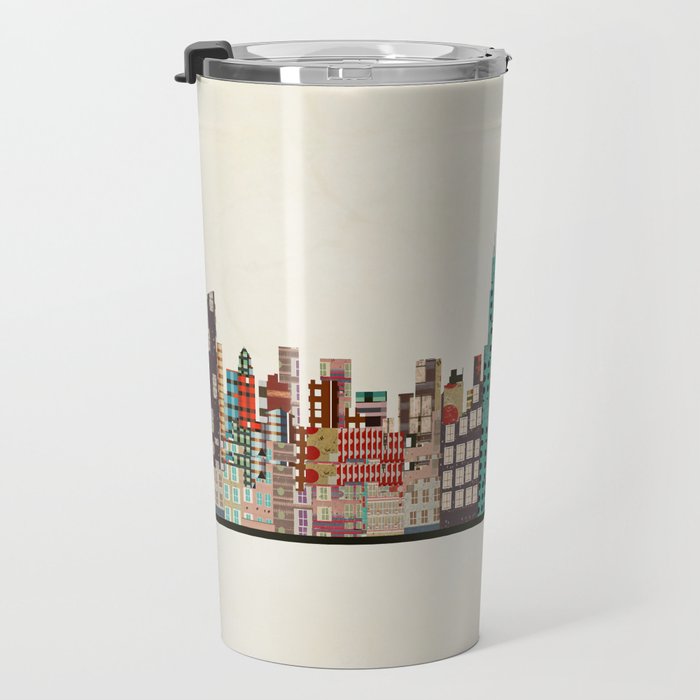 chicago city skyline Travel Mug Gallery Image 3