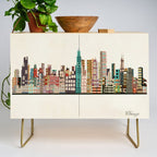 chicago city skyline Credenza Gallery Image 1
