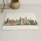 chicago city skyline Rug Gallery Image 1