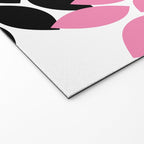 Bold Colorful Hot Pink Black Dahlia Flower Burst Petals Welcome Mat Gallery Image 2