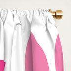 Bold Colorful Hot Pink Black Dahlia Flower Burst Petals Window Curtain Gallery Image 2