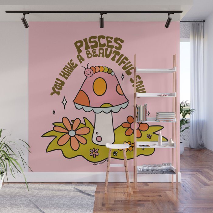 Pisces Caterpillar Wall Mural Gallery Image 1