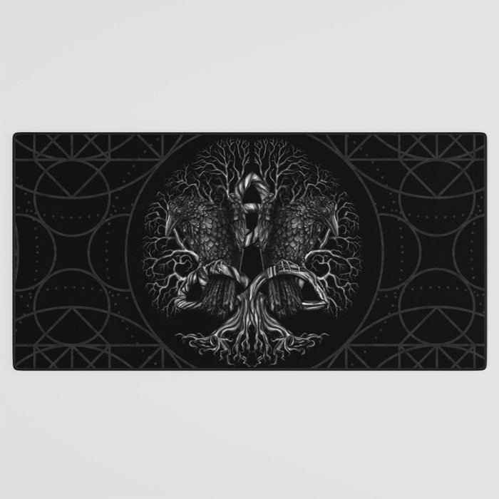 Tree of life -Yggdrasil with ravens Desk Mat Gallery Image 3