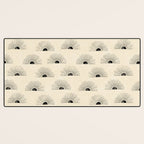 Sunrise - black and cream Desk Mat Gallery Image 3