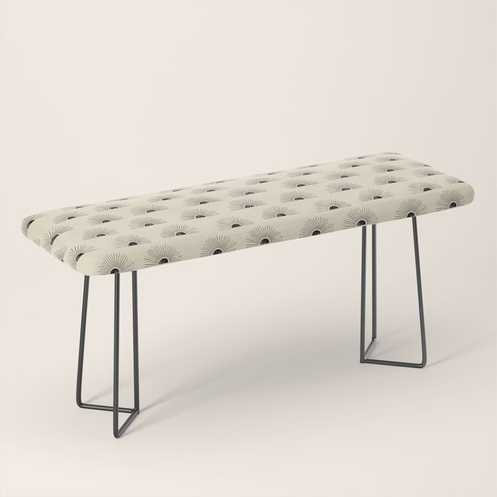 Sunrise - black and cream Bench Gallery Image 1