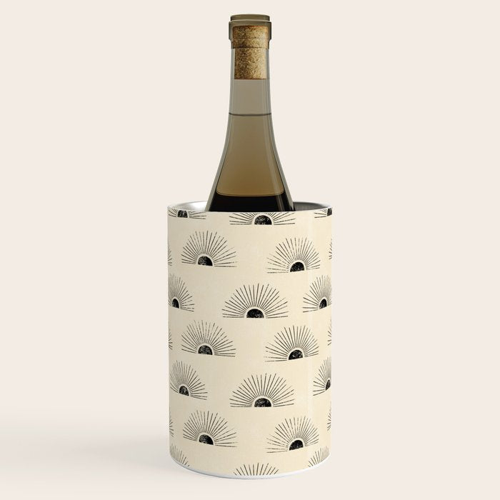 Sunrise - black and cream Wine Chiller Gallery Image 2