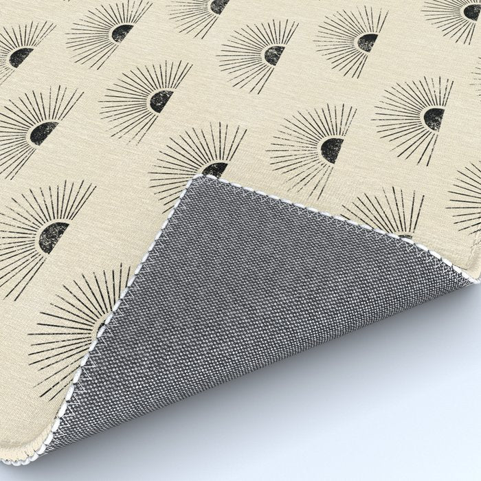 Sunrise - black and cream Rug Gallery Image 4
