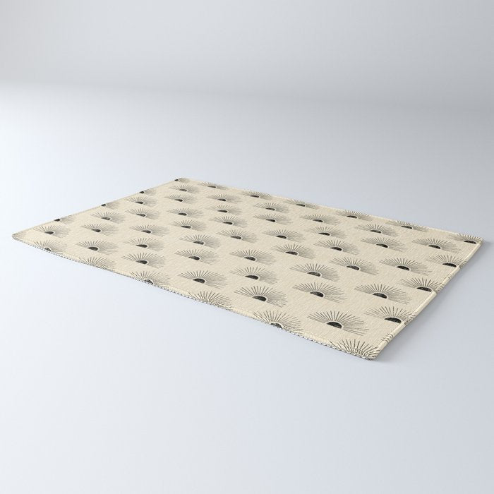 Sunrise - black and cream Rug Gallery Image 3