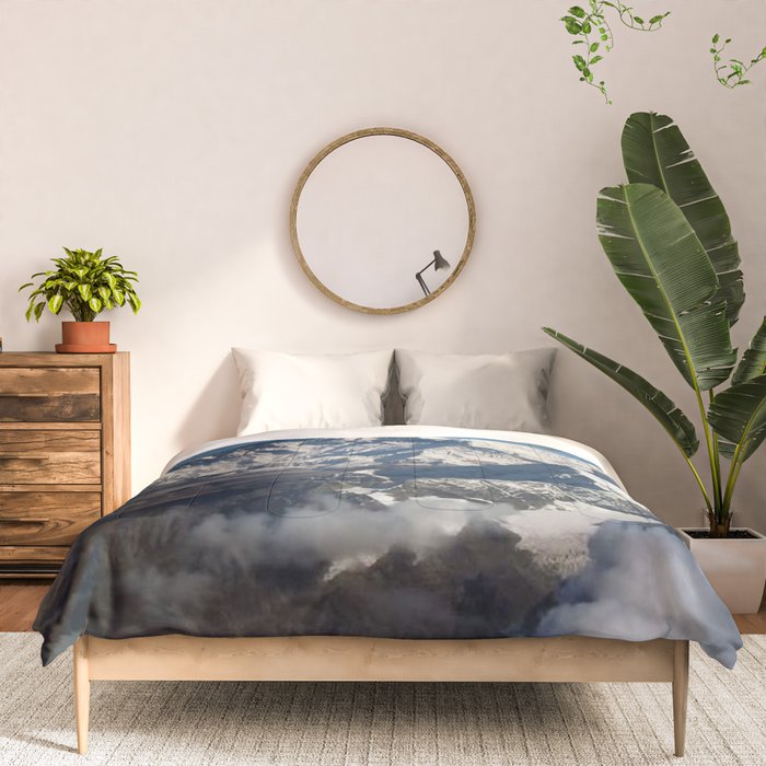 Mount Everest and the Snowy Himalayas, China-Nepal border Comforter Gallery Image 3