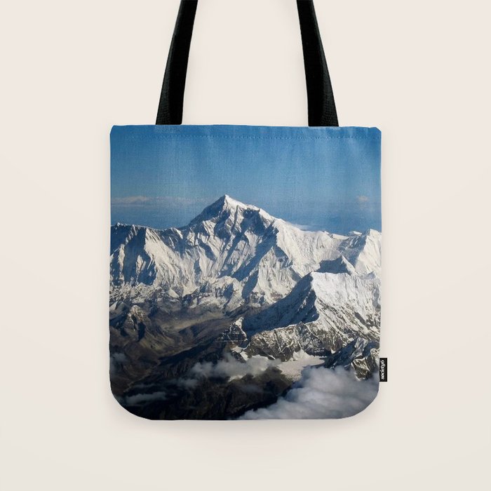 Mount Everest and the Snowy Himalayas, China-Nepal border Tote Bag Gallery Image 1