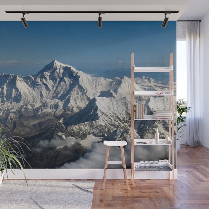 Mount Everest and the Snowy Himalayas, China-Nepal border Wall Mural Gallery Image 1