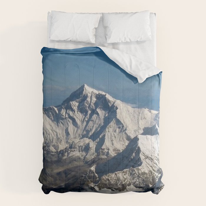 Mount Everest and the Snowy Himalayas, China-Nepal border Comforter Gallery Image 6