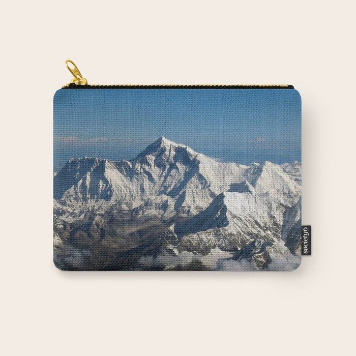 Mount Everest and the Snowy Himalayas, China-Nepal border Carry All Pouch Gallery Image 1