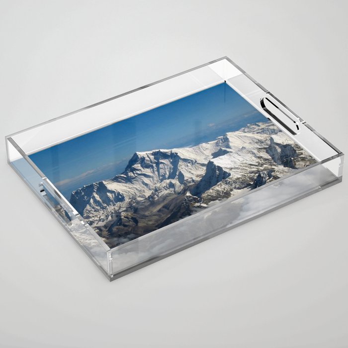 Mount Everest and the Snowy Himalayas, China-Nepal border Acrylic Tray Gallery Image 1