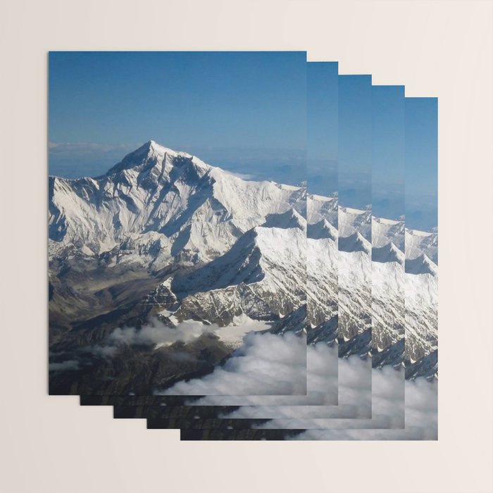 Mount Everest and the Snowy Himalayas, China-Nepal border Wrapping Paper Gallery Image 3