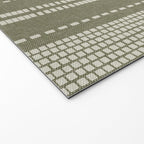 vertical dashed stitch - dark sage Welcome Mat Gallery Image 2
