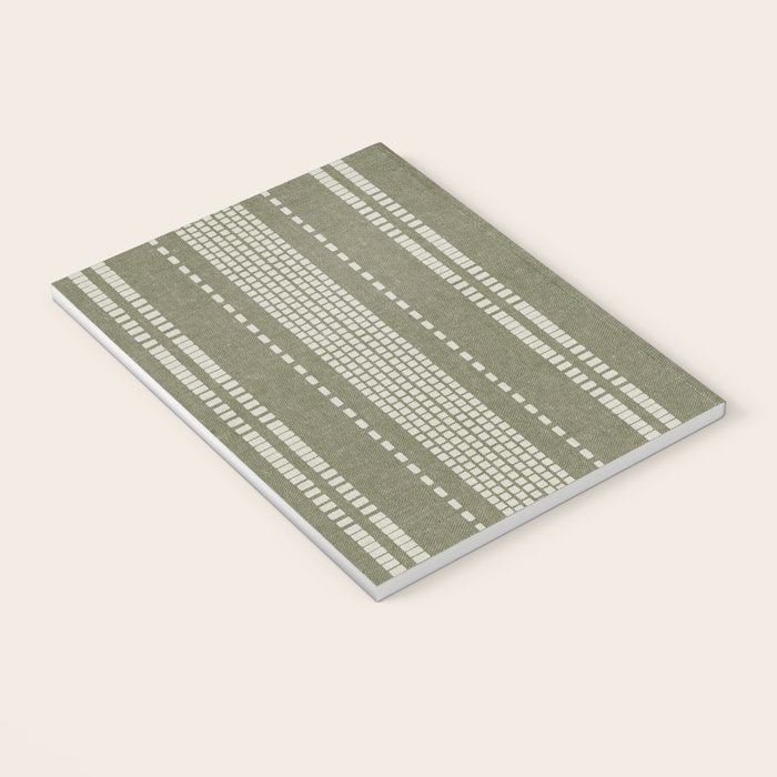 vertical dashed stitch - dark sage Notebook Gallery Image 3