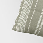 vertical dashed stitch - dark sage Pillow Sham Gallery Image 4