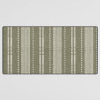 vertical dashed stitch - dark sage Desk Mat Gallery Image 3