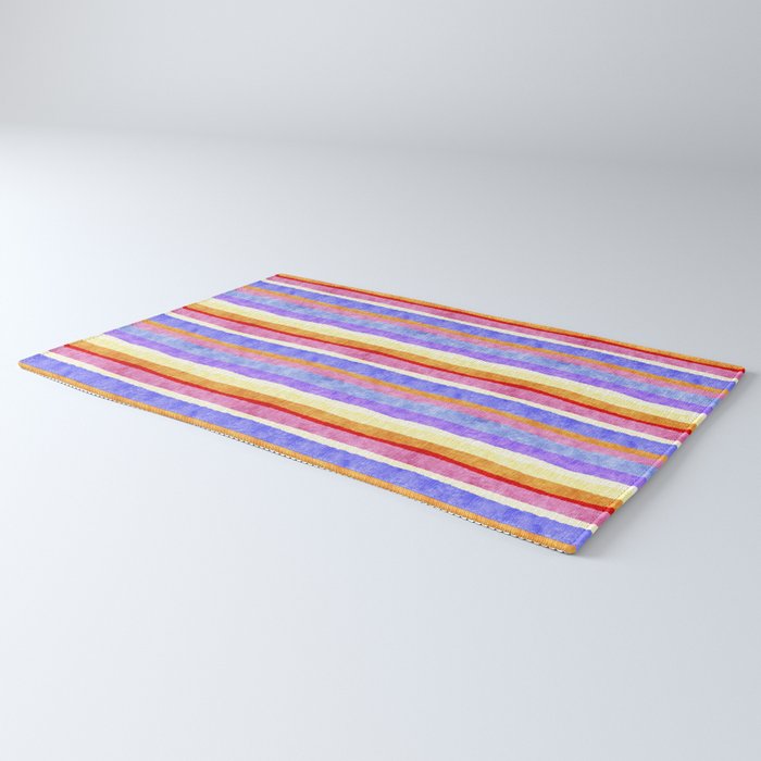 Colorful tye&die stripes Rug Gallery Image 3
