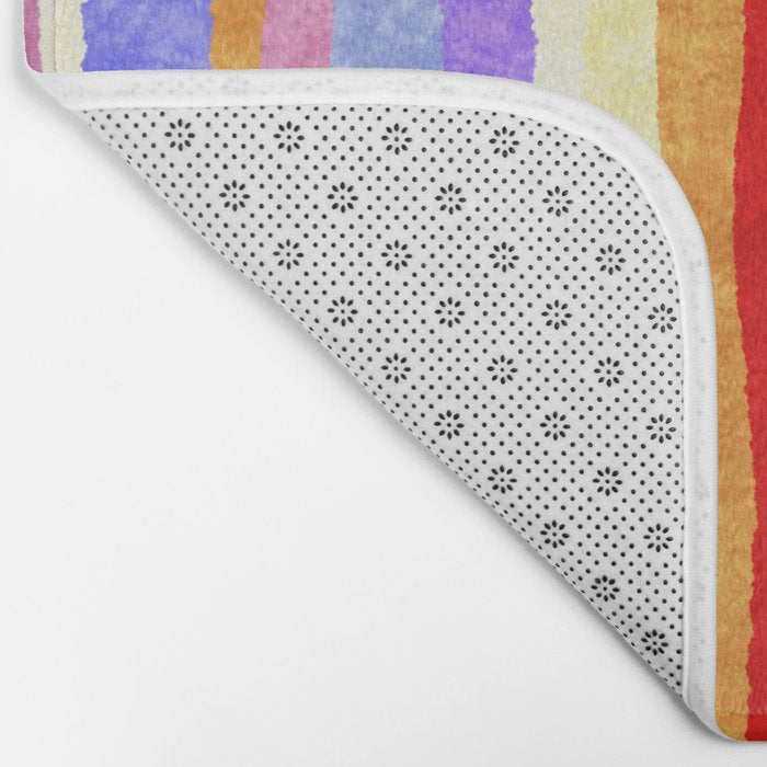 Colorful tye&die stripes Bath Mat Gallery Image 2