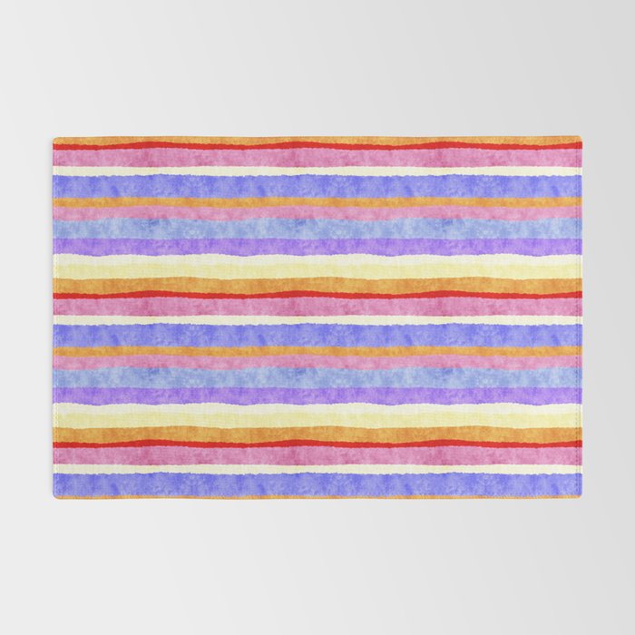 Colorful tye&die stripes Rug Gallery Image 2