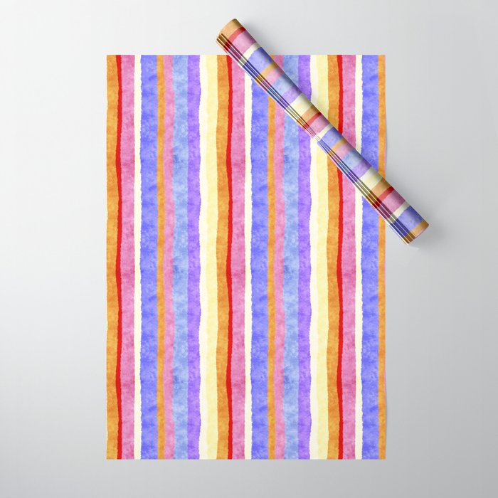 Colorful tye&die stripes Wrapping Paper Gallery Image 1