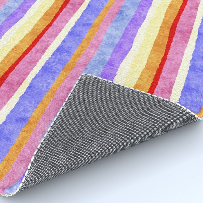 Colorful tye&die stripes Rug Gallery Image 4