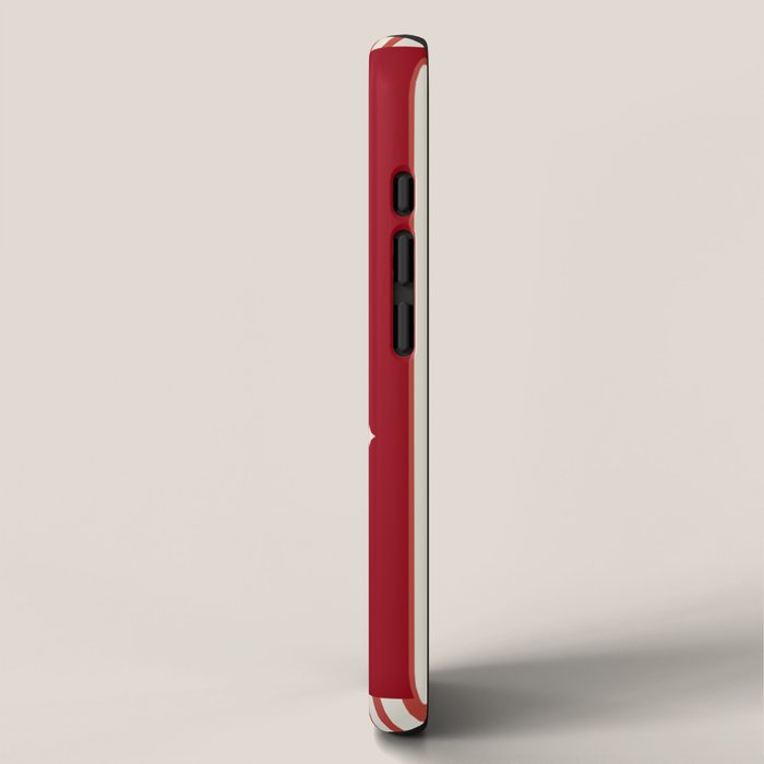 Snowflake Red Striped iPhone Case Gallery Image 2