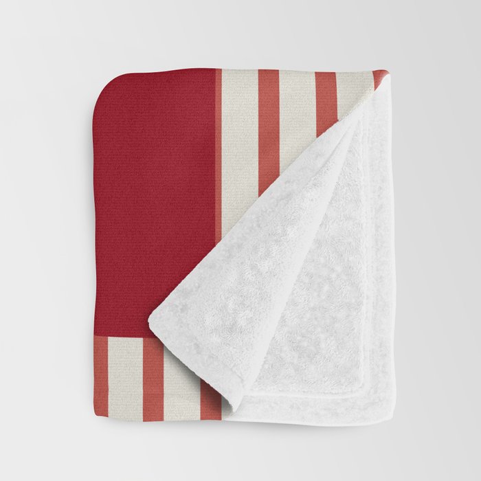 Snowflake Red Striped Throw Blanket Gallery Image 3