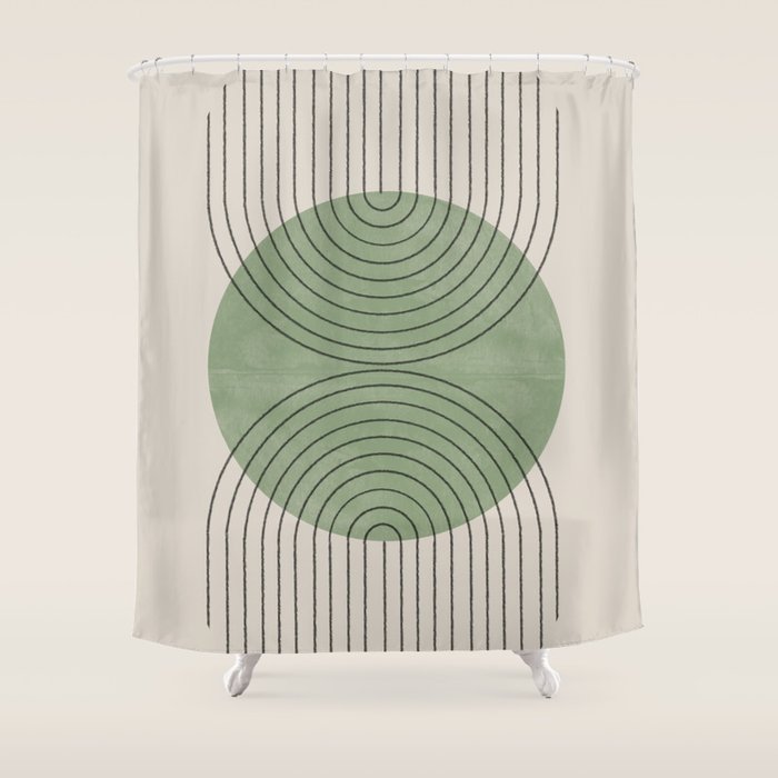 Perfect Touch Green Shower Curtain Gallery Image 1