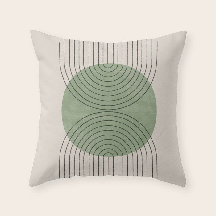 Perfect Touch Green Throw Pillow Gallery Image 1