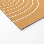 Minimal Line Curvature XII Orange Mid Century Modern Arch Abstract Welcome Mat Gallery Image 2