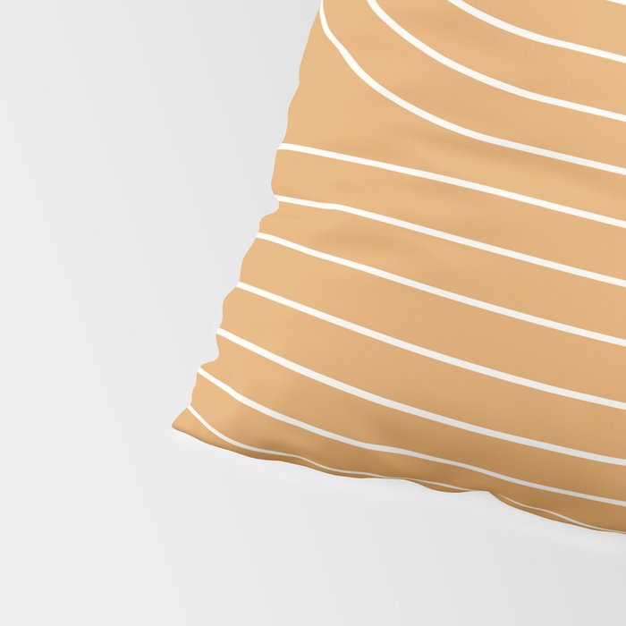 Minimal Line Curvature XII Orange Mid Century Modern Arch Abstract Pillow Sham Gallery Image 4