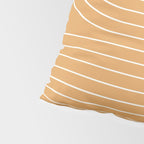Minimal Line Curvature XII Orange Mid Century Modern Arch Abstract Pillow Sham Gallery Image 4