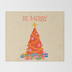 Be Merry Cute and Colorful Christmas Throw Blanket Gallery Image 2