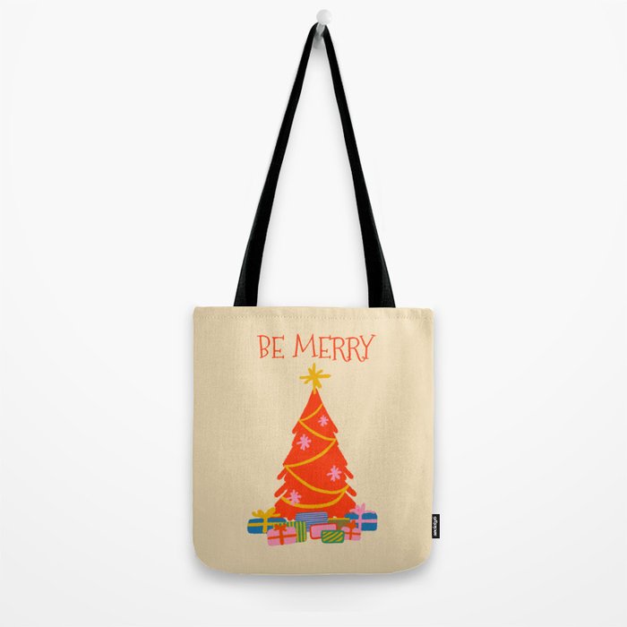 Be Merry Cute and Colorful Christmas Tote Bag Gallery Image 2